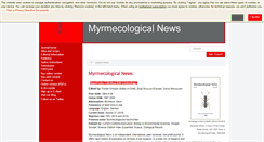 Desktop Screenshot of myrmecologicalnews.org