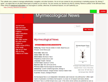 Tablet Screenshot of myrmecologicalnews.org